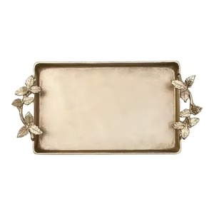 Plateau de service moderne en métal avec finition mate et poignées pour les collations, les desserts, la table basse ou la salle à manger. - Product Image 6