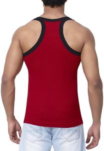 Chaleco deportivo sin mangas de algodón para hombre, tejido 100% peinado hilado en anillo sin costuras, top de gimnasio al por mayor, tejido acanalado. - Product Image 3