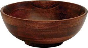 Tazones Decorativos de Madera Hechos a Mano para Servir Ensaladas y Sopas, Tazón de Ensalada de Madera de Acacia Sostenible, Fabricado en India - Product Image 3