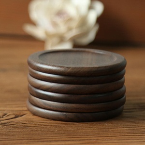 Posavasos Cuadrados de Nogal Artizon Studio de Alta Calidad, Color Marrón, Contemporáneos, Ecológicos, 10 mm de Grosor, 10 cm de Diámetro, para Servicio de Café - Product Image 5