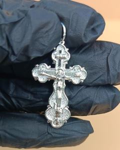 Grand Crucifix Pectoral Chrétien, Pendentif Mère de Dieu Pokrov, Pendentif en Argent Massif 925, Pendentif Croix de Prière de la Foi Chrétienne - Product Image 4