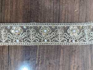 ริบบิ้นลูกไม้ปักลายดอกไม้ยาว 9 เมตร สำหรับตกแต่งเสื้อผ้าหรูหรา - Product Image 1