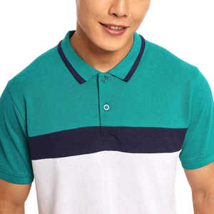 เสื้อโปโลชาย MOQ ต่ำ รับสกรีนโลโก้ แห้งเร็ว น้ำหนักเบา ผ้าแคนวาสคอตตอนสีพื้น - Product Image 3