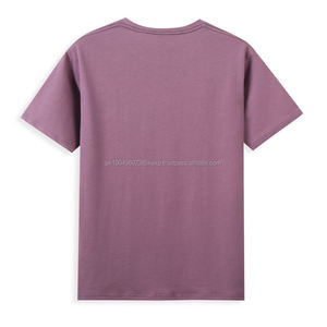 210g pur coton à manches courtes t-shirt hommes logo vierge impression 24 couleurs Simple 100% coton, t-shirt pour hommes, coupe ample - Product Image 4