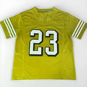 Maillot de football américain sur mesure à manches courtes pour l'été, en maille polyester avec protection UV et tissu à séchage rapide - Product Image 2