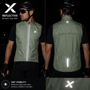 Gilets de cyclisme sportifs imperméables pour hommes X, fermeture éclair intégrale, col montant, coupe ajustée, en polyester, pour l'automne, plusieurs couleurs, OEM/ODM - Product Image 3