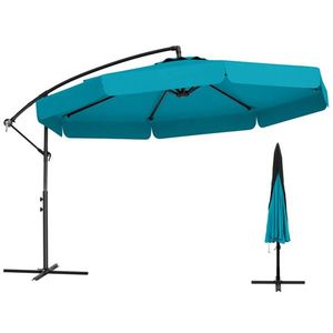 Sombrilla Cantilever Turquesa de 10 Pies para Patio, Elegante Refugio para Exteriores - Product Image 1