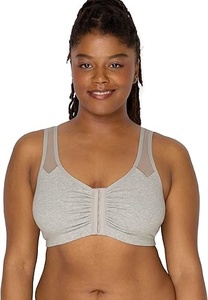 Sujetador deportivo Shaghaf para mujer, sin aros, push-up, copa 3/4, tirantes ajustables, espalda en U, espalda cruzada, transpirable, de Spandex/Nylon, color liso - Product Image 3