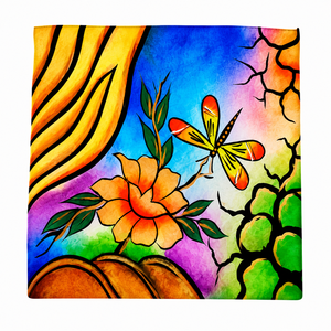 Bolso Bandolera Pintado a Mano para Mujer, Diseño Floral de Mariposas, Bolso Personalizado con Cierre de Cremallera, Forro de Poliéster, Ligero - Product Image 2