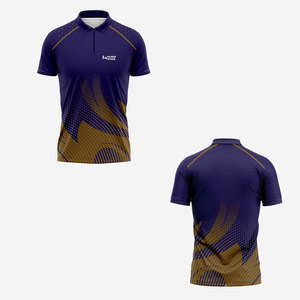 เสื้อกีฬาพิมพ์ลาย ผลิตจากวัสดุที่ระบายอากาศได้ดี ดีไซน์คอปกพับได้ - Product Image 3