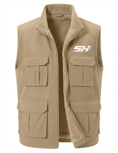 Nouvel Arrivage 2026 – Gilet en Toile pour Homme, Vente en Gros, Personnalisable, Sans Manches, Multi-Poches, Respirant et Coupe-Vent - Product Image 1