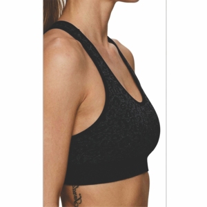 Vêtements de sport jacquard personnalisés avec logo - Soutien-gorge de sport sans couture imprimé léopard - Vente en gros de vêtements de fitness anti-humidité - Crop top d'entraînement ODM - Product Image 4