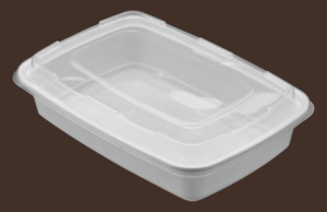 Recipiente Rectangular de Plástico para Alimentos con Tapa, Apto para Microondas, Libre de BPA, Compartimento Único, Diseño Simple y Portátil, 28oz - Product Image 5