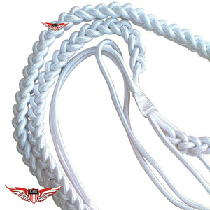 Aiguillette en or ou accessoires d'épaule personnalisés, aiguillettes d'uniformes fabriquées au Pakistan, aiguillettes torsadées - Product Image 5