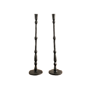 Porte-bougies en métal de couleur noire, abordables et élégants, parfaits pour offrir en cadeau lors de mariages, d'anniversaires ou de fêtes - Product Image 1