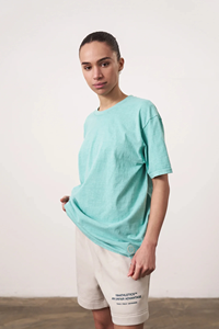 เสื้อยืดสีเขียวมิ้นท์ ผ้าฝ้ายแท้ 100% เสื้อยืดผู้ชายสีดำล้วน แขนสั้น คอกลม สไตล์ลำลอง ผ้าฝ้ายซักแล้ว แบบเรียบ สามารถสั่งทำได้ - Product Image 2