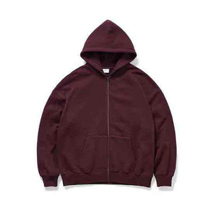 Sudadera con capucha y cremallera negra para hombre 2026, oversize, 100% algodón, tejida, informal, para otoño, bordada, ecológica - Product Image 4