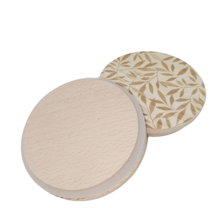 Couvercles ronds en bois pour théière en verre, réutilisables, style classique avec poignée - Product Image 2