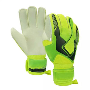 Red <b>Full</b> Finger Football Goalkeeper Gloves With Adjustable Wrist Strap Non <b>Slip</b> Breathable PU Material Unisex Sports Gear - Product Image 6