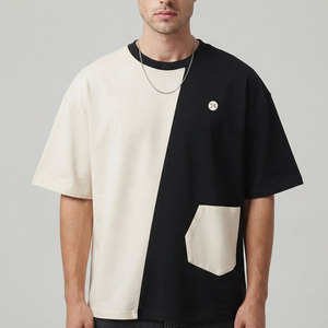 T-shirt ample pour homme, tissu épais de qualité supérieure, coupe décontractée, idéal pour le streetwear et le quotidien. - Product Image 1