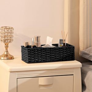 Best Price Paper Rope Wicker <b>Basket</b> Small Storage <b>Basket</b> for Organizing Toilet Paper <b>Foldable</b> Large Cube Organizer Bin for Shelf - Product Image 2