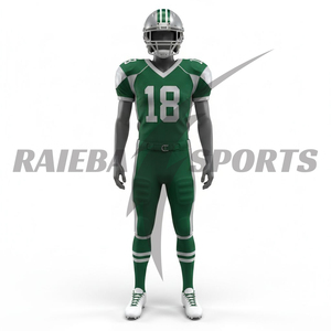 ชุดยูนิฟอร์มอเมริกันฟุตบอลแบบกำหนดเองสำหรับทีม ชุดแข่งขันอเมริกันฟุตบอลพร้อมหมายเลขผู้เล่นแบบกำหนดเอง พิมพ์ลายแบบระเหิด ระบายอากาศได้ดี - Product Image 4