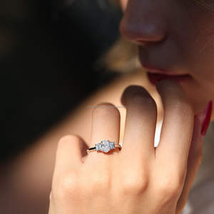 Igi/gia แล็บตัดเพชรวินเทจ14K สีเหลืองแหวนแต่งงาน/งานหมั้นใส่ได้ทั้งชายและหญิงสีขาวทองคุณภาพดีสำหรับงานปาร์ตี้ครบรอบ-คุ้มค่า - Product Image 3