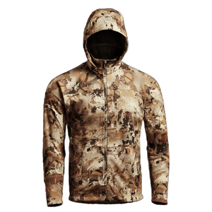 Sweat-shirt à capuche surdimensionné pour homme, vert forêt camouflage, 100% coton, personnalisable avec des motifs de pêche/chasse - Product Image 1