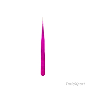 Pince à épiler incurvée en acier inoxydable de haute qualité, pointe fine pour extensions de cils, outil de beauté, logo personnalisé OEM - Product Image 3