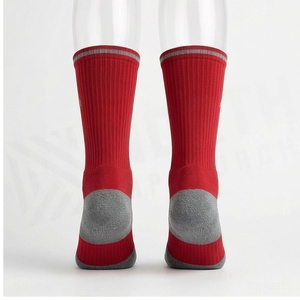 North Approach Crew <b>Socks</b> Red Breathable <b>Running</b> <b>Socks</b> for Adults Spring Season - Product Image 2