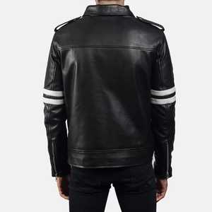 Usa And European Winter Latest Stylish <b>Men</b> Leather <b>Jacket</b> <b>Long</b> Zipper With Side Pocket Latest Design. - Product Image 2