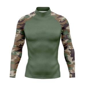 Wholesale Cheap Price Men Long Sleeve Gym Clothing Sublimation <b>Printed</b> Custom MMA <b>Surfing</b> Rash Guard Unisex Compression OEM - Product Image 6