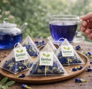 Herbal Blue Pea Herbal Pyramid <b>Tea</b> Bags Natural Butterfly Pea Flower <b>Tea</b> for Detox Relaxation Skin Care Immunity Boost - Product Image 3