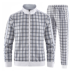 Ensemble de survêtement décontracté pour homme en molleton de coton avec sweat à capuche et pantalon de jogging, fermeture éclair intégrale, prix de gros personnalisé - Product Image 1