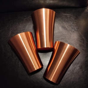 Verre à eau en cuivre au design unique, style original, couleur unie, pour usage personnalisé - Product Image 3