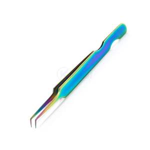 Pince à cils arc-en-ciel de qualité supérieure, 6 pièces, outils professionnels de haute précision pour extensions de cils, pour usage en salon - Product Image 6
