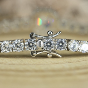 S925 Sterling Silver Gold Trendy 2.4CT Radiant Emerald Cut Vvs D Color Moissanite <b>Adjustable</b> <b>Bracelet</b> Women Bangles GRA Gift - Product Image 5