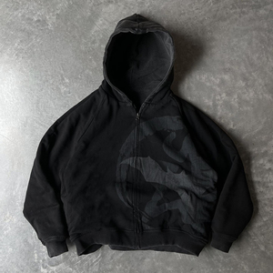 Men's Customized <b>Oversized</b> Hooded Pullover <b>Sweatshirt</b> Digital Printing Spray Cotton French Terry <b>Vintage</b> Breathable Winter Wear - Product Image 1