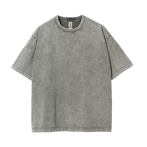T-shirt pour homme à manches courtes, col rond, surdimensionné, en coton épais, avec impression graphique personnalisée, t-shirts décontractés amples pour homme - Product Image 6