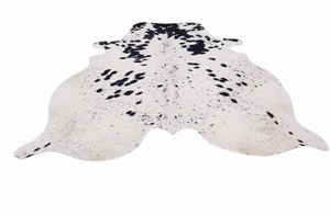 Tapis en cuir de vache noir et blanc, peau de vache naturelle avec poils, tapis en cuir véritable pour salon, chambre à coucher, décoration intérieure, vente en gros - Product Image 5