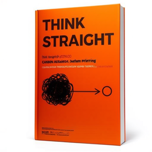 <b>Think</b> Straight by Author Darius Foroux Paperback Custom Softcover Book Printing - Product Image 1