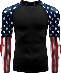 <b>Custom</b> Logo Factory Made <b>Compression</b> <b>Shirt</b> Long Sleeve Plain Fitness Rash Guard <b>Custom</b> <b>Design</b> 100% Polyester Rash Guard For Men - Product Image 5