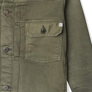 Latest Design <b>Men</b> <b>Denim</b> <b>Jacket</b> Custom Fit Olive Green Canvas Workwear Shirt Anti-UV Reversible Eco-Friendly <b>Men's</b> <b>Jacket</b> - Product Image 3