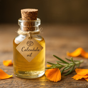 Huile de Calendula 100% Pure, Distillée à la Vapeur, Huile Essentielle Naturelle, Bouteille de 1Kg pour Tous Types de Peau - Vente en Gros - Product Image 3