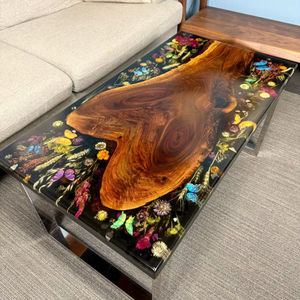 Bouquet de fleurs pressées réelles en résine florale, fait main et personnalisé - Product Image 1