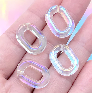 Chaîne de maillons en résine époxy transparente, pièces décoratives murales, artisanat très demandé, 4 pièces de chaîne en résine. - Product Image 1