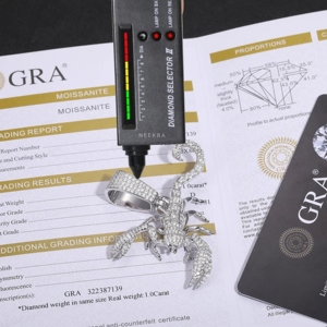 Pendentif Scorpion en Moissanite Glacée - Pendentif Hip Hop en Argent Sterling 925 avec Moissanite, Bijou Scintillant Alternative au Diamant - Product Image 4