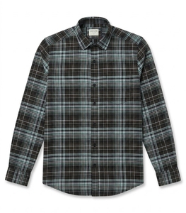 Camisa de Franela a Cuadros para Hombre EMOVATE, Manga Larga, Cuello Camisero, Informal, Transpirable, de Algodón Tejido, Estilo Otoñal - Product Image 1