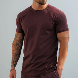 T-shirt de sport personnalisé pour homme 100 % coton tricoté polyester/coton avec impression de logo personnalisée, respirant et anti-plis, vêtement de fitness - Product Image 5