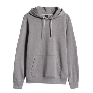 Sudadera con Capucha de Algodón para Hombre, Color Sólido, Corte Regular, Informal, con Bolsillo Delantero, para Otoño, Gris - Product Image 1